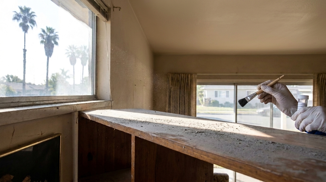 Orange County home dust possibly containing asbestos